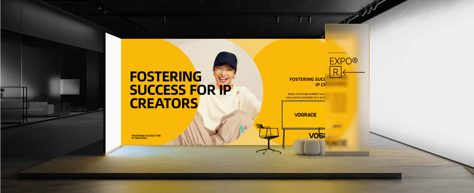 VOGRACE 黑黄品牌色与传播版式